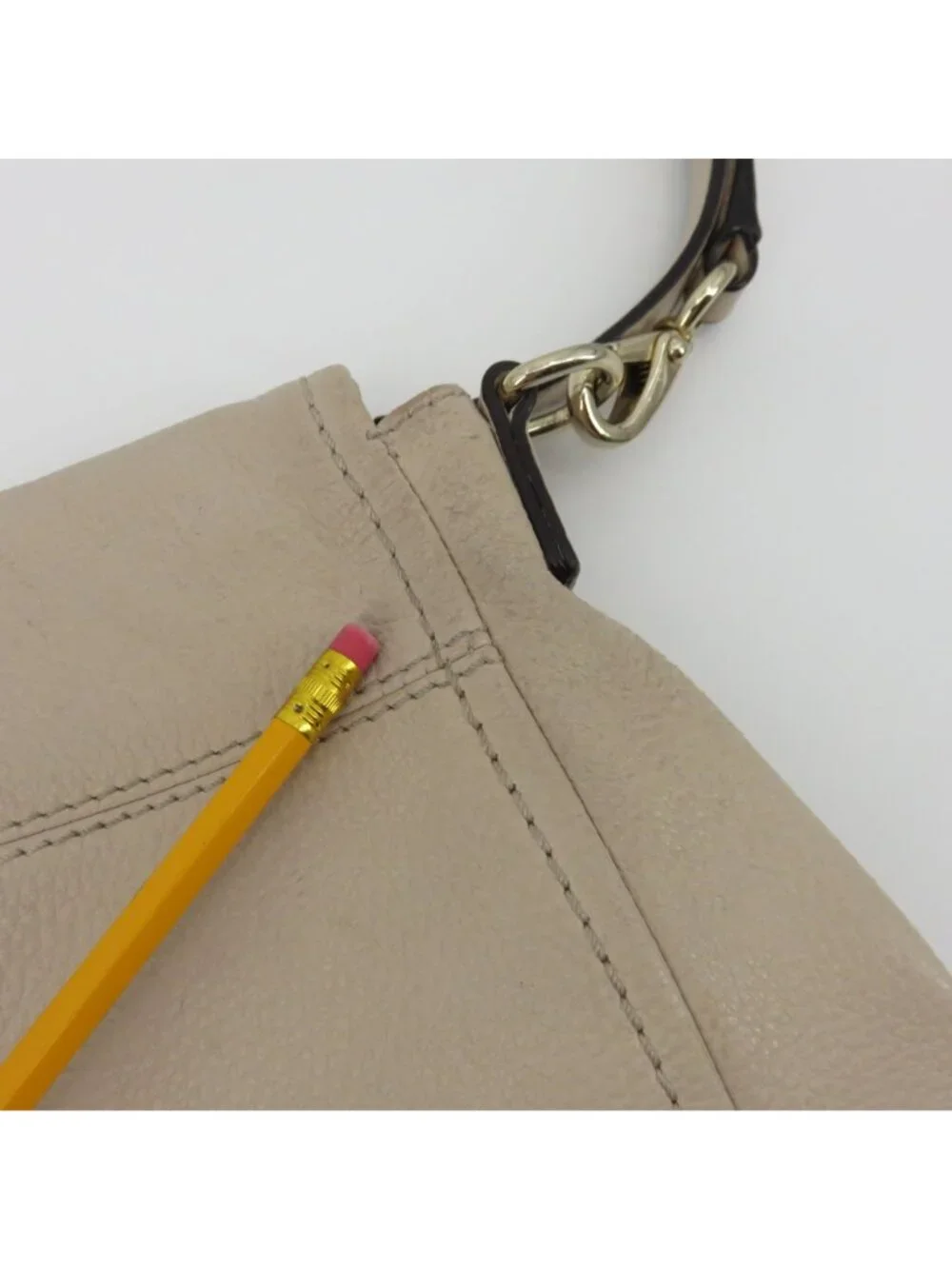 Kate Spade Cobble Hill Small Toddy Crossbody Handbag Purse Beige Pebbled Leather